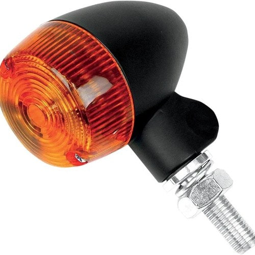 K&S Round Marker Light Set Single Filament 47mm Black Amber