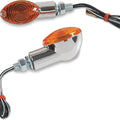 K&S Ultra Mini-Stalk Marker Light Set Single Filament Chrome Amber