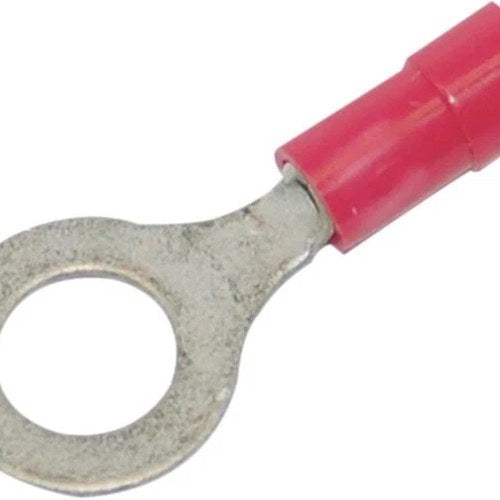 Namz Ring Terminals for 18-22 Gauge Wire 1/4" Red 25-Pack