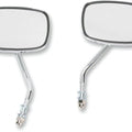 Emgo Screw-In 8mm Plain Face Mirror Set Short Stem Chrome Tinted Harley-Davidson
