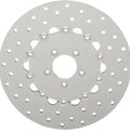 Drag Specialties Polished Stainless Steel Drilled Brake Rotor Front #1125415