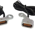 DS LED Handlebar Marker Lights Chrome Amber Lens Harley-Davidson XL 04-22