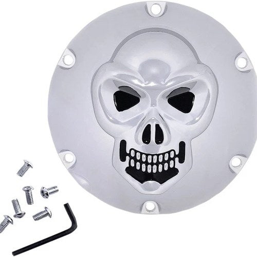 DS 3D Skull Derby Cover Chrome #212029 Harley Davidson Sportster