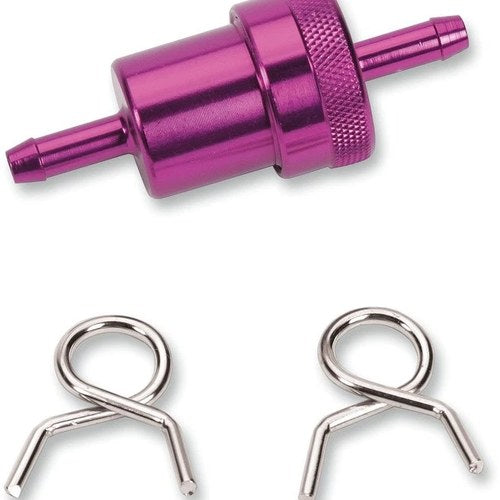 Emgo Fuel Filter 1/4" Aluminum Purple Universal