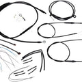 Burly Handlebar Cable/Line Kit for 12" Jail Bars Black w/o ABS #B30-1147