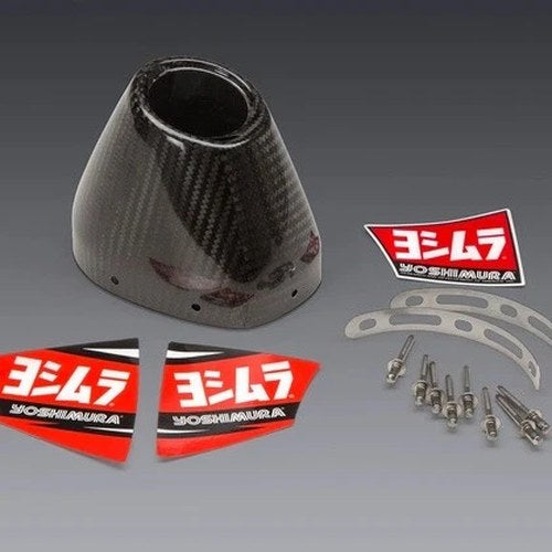 Yoshimura RS-4 Muffler Replacement End Cap Kit Glossy CF