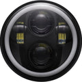Custom Dynamics ProGlow LED 5.75" Headlight With Halo Black #CD-575-H-B