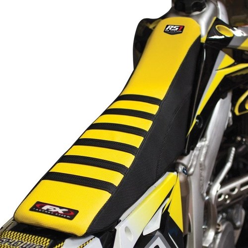 Factory Effex RS1 Seat Cover Black Base/Yellow fits Suzuki RM-Z450 2008-2017
