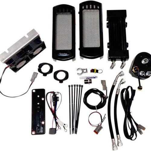 UltraCool Frame/Side Mount Oil Cooler Kit Black #SMT-1G Harley Davidson
