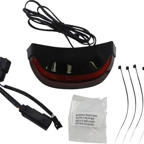 Ciro Crown Taillight with Lightstrike Lighting Black Red Lens #40174