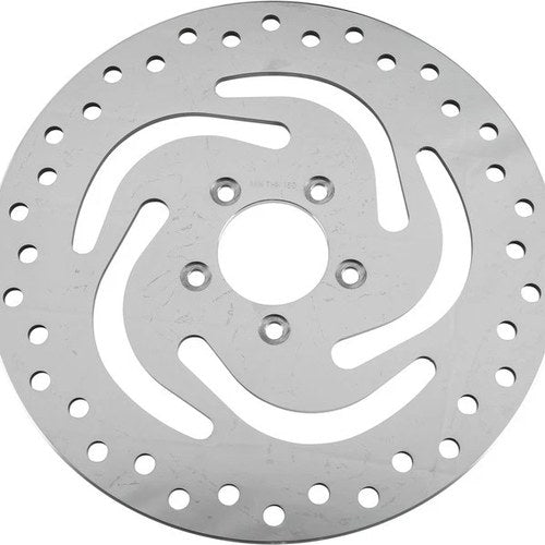HardDrive HD Style Drilled Vented Front Right Brake Rotor Polished 144313 Harley