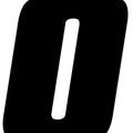 Dirt Digits Vinyl Numbers 7"H Black #0 3-Pack