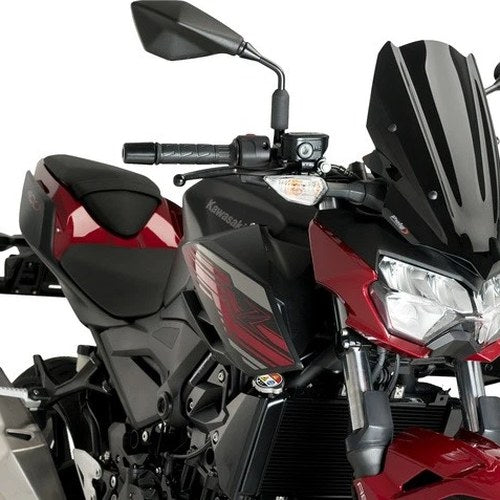 Puig Naked Sport Windscreen Black fits Kawasaki Z400 2019