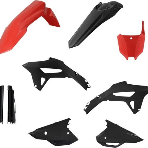 Acerbis Full Plastics Kit Black/Red 2858921042 for Honda Crf 450/CRF 250