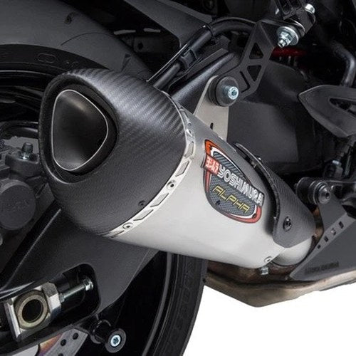 Yoshimura Alpha Street Series Works Slip-On Muffler SS/CF for Suzuki Katana 2020