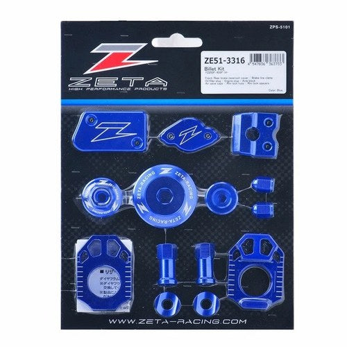 Zeta Billet Kit Blue #ZE51-3316 for Yamaha YZ450F/YZ250F 4-Stroke 2014-2021