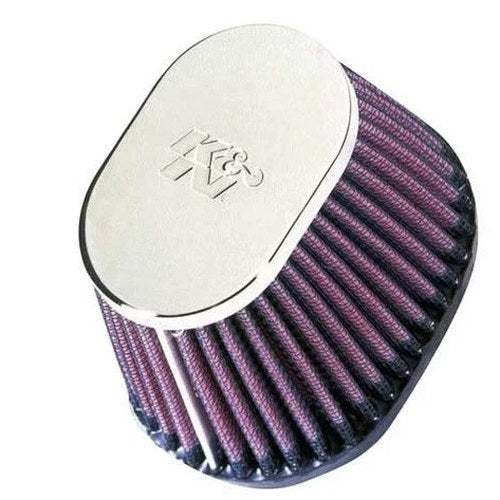K&N Universal Air Filter RC-0981 Oval Straight 2.75" Offset Chrome