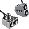 Joker Machine Side Mount Rat Eye LED Turn Signals Red LEDs Red Chrome