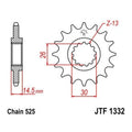 JT Front Sprocket 525 15T Honda CB750 Nighthawk 750 1991-1993/1995-2003