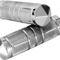 Accutronix Knurled Diamond Tbw Grips Chrome #GR101-SKIC Harley Davidson