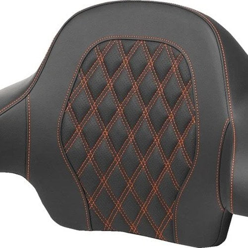Saddlemen LS Tour-Pak Backrest Pad Orange Stitch #285054 Harley Davidson