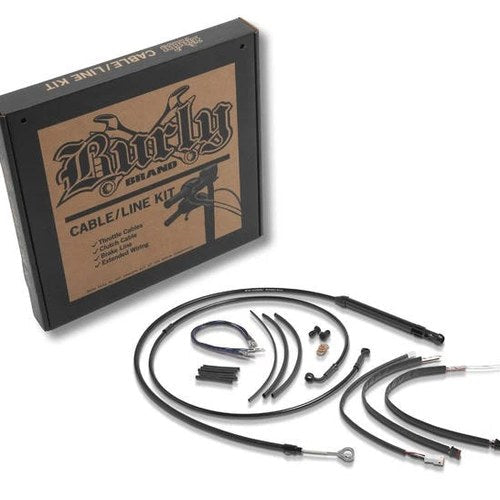 Burly Handlebar Cable/Line Kit for 12" Jail Bar w/ABS Black #B30-1205