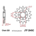 JT Self Cleaning Front Sprocket 520 14T #JTF284.14SC Honda CR500R/CR250R