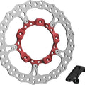 Arlen Ness Big Brake 14" Jagged Floating Brake Rotor Front Left Red #300-003