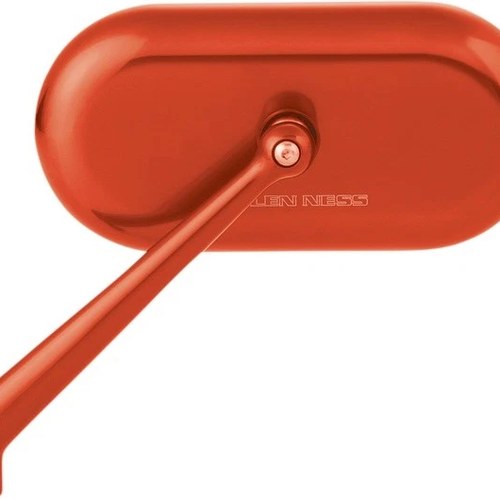 Arlen Ness Forged Oval Mirror Left Orange
