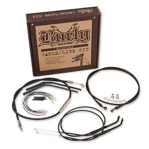 Burly Cable/Brake Line Kit for 18" Ape Hangers w/Cruise Stainless Braid B30-1084