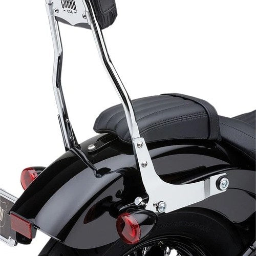 Cobra Detachable Round Passenger Backrest Chrome #602-2006 Harley Davidson