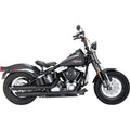 Vance & Hines Twin Slash Slip-On Mufflers Black #46842 Harley Davidson Softail
