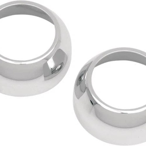 DS Aluminum 1-Piece Fork Boot Covers 39mm Chrome Harley Davidson #139052