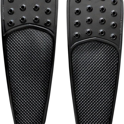 Accutronix Teardrop Drilled Extended Floorboards Black Driver #FBF91-DTB Indian