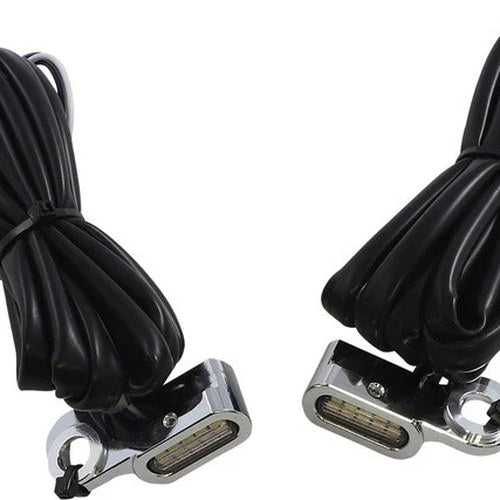 Drag Specialties Handlebar Marker Lights Chrome Clear #232949