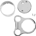 Drag Specialties T-Bar Single Gauge Mount for Standard Gauge 1.5" Chrome