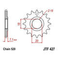 JT Self Cleaning Front Sprocket 520 13T #JTF427.13SC fits Suzuki RM125/RM-Z250