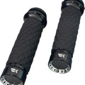 Khrome Werks Custom Contour Turbine Diamond Grips Black #500330 Harley Davidson