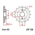 JT Front Sprocket 520 14T #JTF736.14 Ducati 748/748 SP/Monster 600/748 R/748 S