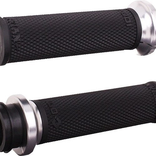 Odi Ruffian Grips Black/Silver #V30HTWB-S Harley Davidson