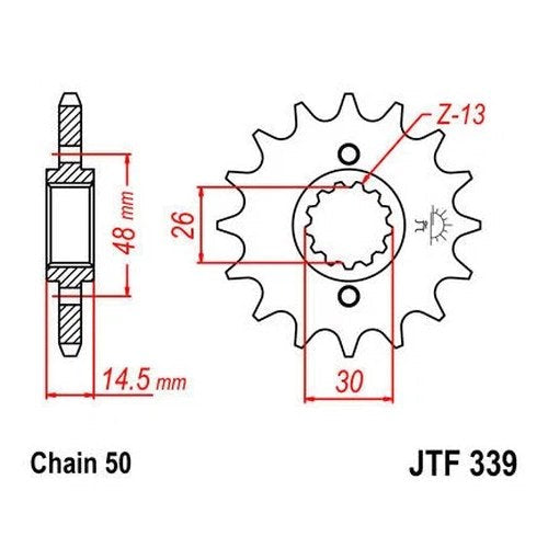 JT Front Sprocket 530 17T #JTF339.17 fits Honda/BMW