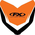 Factory Effex Front Fender Graphics 2014-Style Black/Orange/White #17-30510 KTM