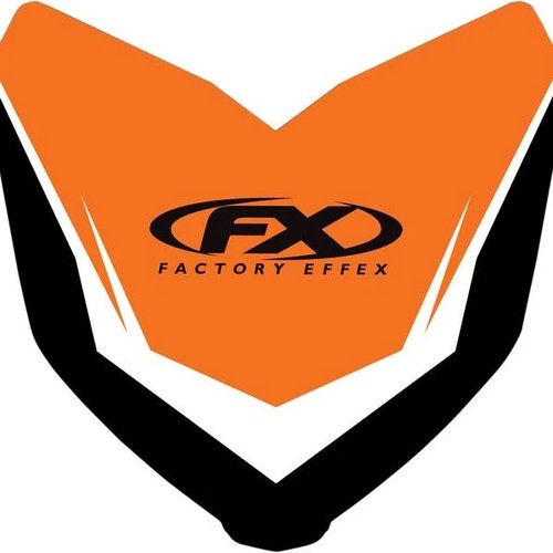 Factory Effex Front Fender Graphics 2014-Style Black/Orange/White #17-30510 KTM
