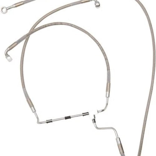 DS Extended Front Brake Line Kit Stainless Non-ABS +8" Oversize #1047993