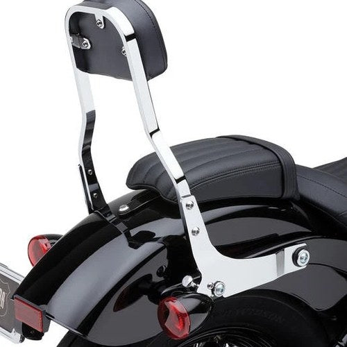 Cobra Detachable Short Square Passenger Backrest Chrome 602-2042 Harley Davidson