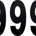 Factory Effex 8" Standard Numbers #9 Black 3-Pack