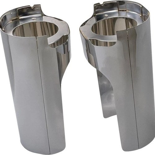 Arlen Ness Fat Fork Boots Chrome #125-001 Harley Davidson
