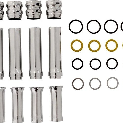 Arlen Ness 10-Gauge Pushrod Cover Kit Chrome #03-632 Harley Davidson
