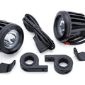 Ciro TAC-10 Engine Guard Bar Mount LED Light Cannons 1.25" Black