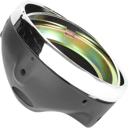 Emgo Kawasaki Style Headlight Shell Black 7"